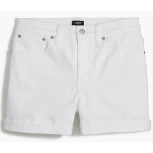 J Crew Classic Optic White Denim Jean Cute Trendy Shorts US Women's 24 New
